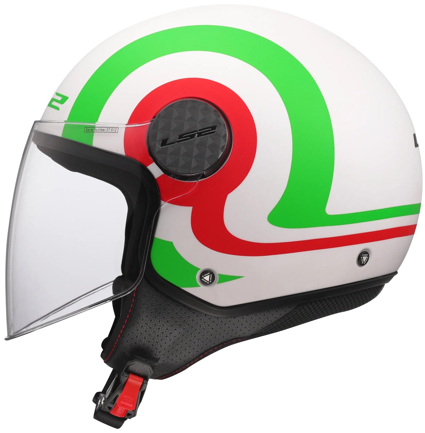 Ls2 de558 casco jet esfera lux ii urby casco de558 sph. lux ii urby wh verde rojo m