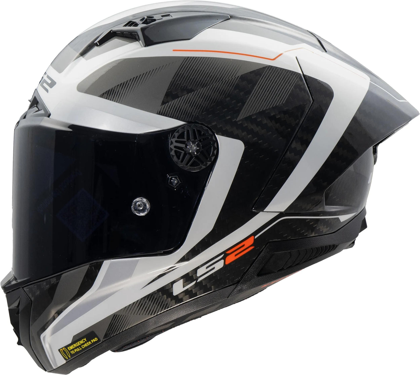 Ls2 integralhelm ff805 thunder carbon gp raute helmet ff805 thunder gp rhombus white grey xxl