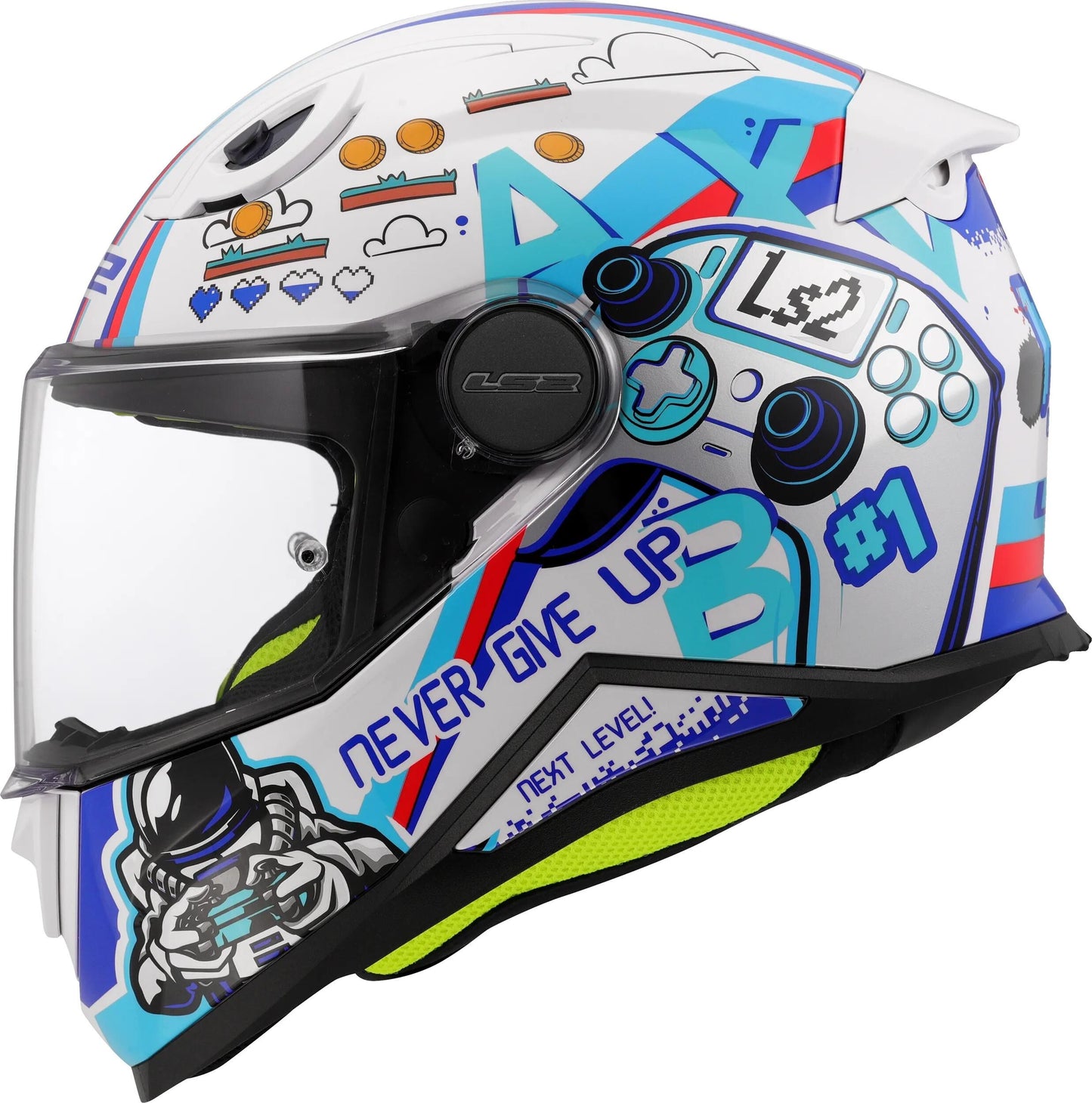 Ls2 kinder-integralhelm ff812 kid next level helmet kid ff812 next level white gr. l