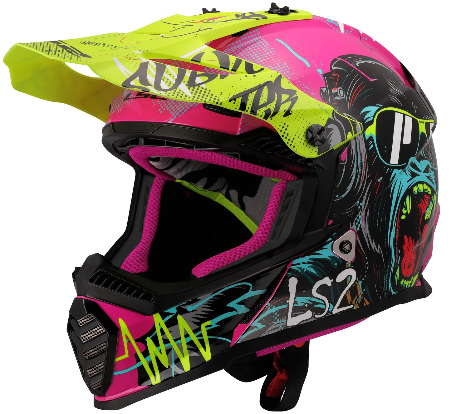 Casco motocross per bambini Ls2 mx437 fast evo ii mini gorilla