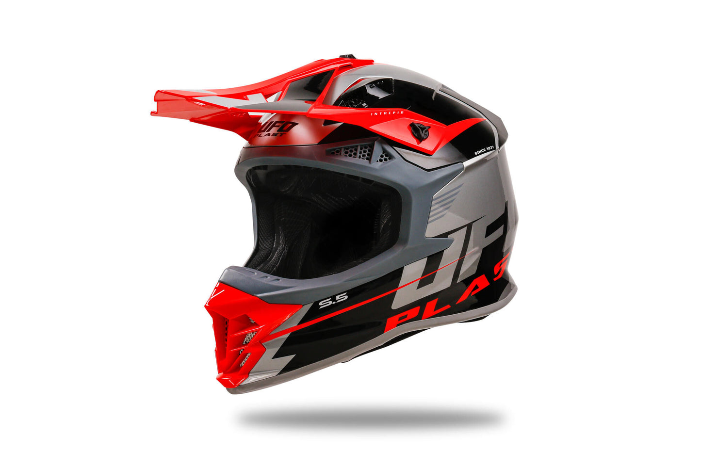 Casco Ufo plast cross casco intrepid interpid s gris