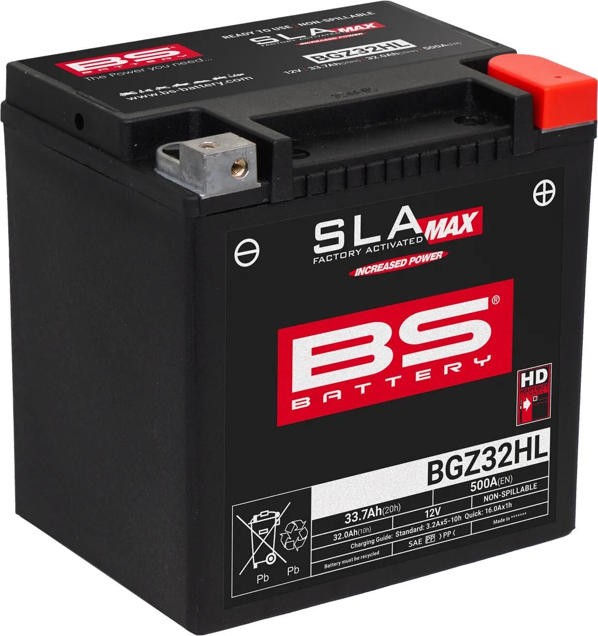 Batteria BS batteria BGZ32HL BS SLA-MAX HD