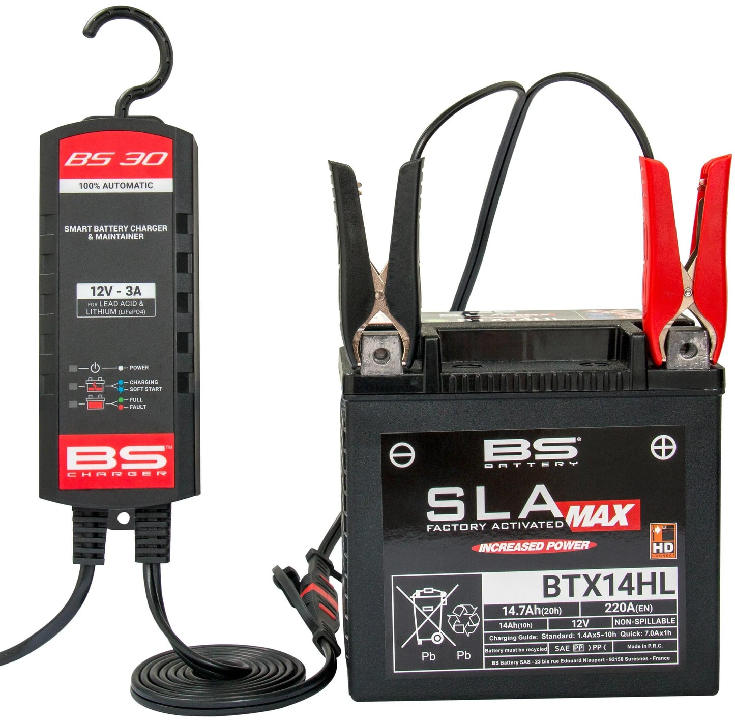BS Battery Carger BS30, BS-Charge +Lithium 3.0a