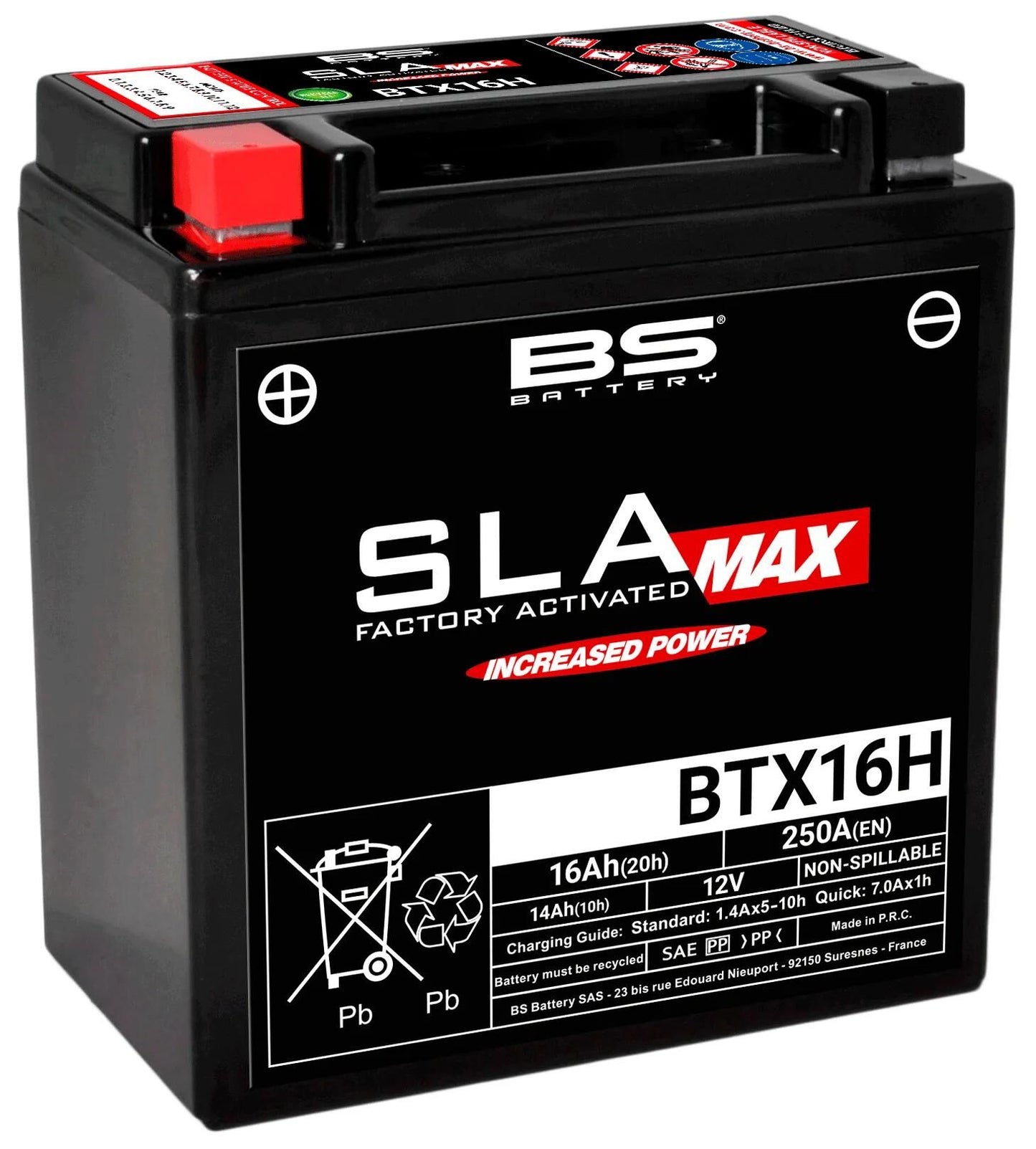 Batteria BS batteria BTX16H BS SLA-MAX
