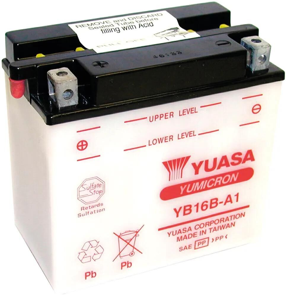 Batería Yuasa estándar YB16B-A1 sin SP