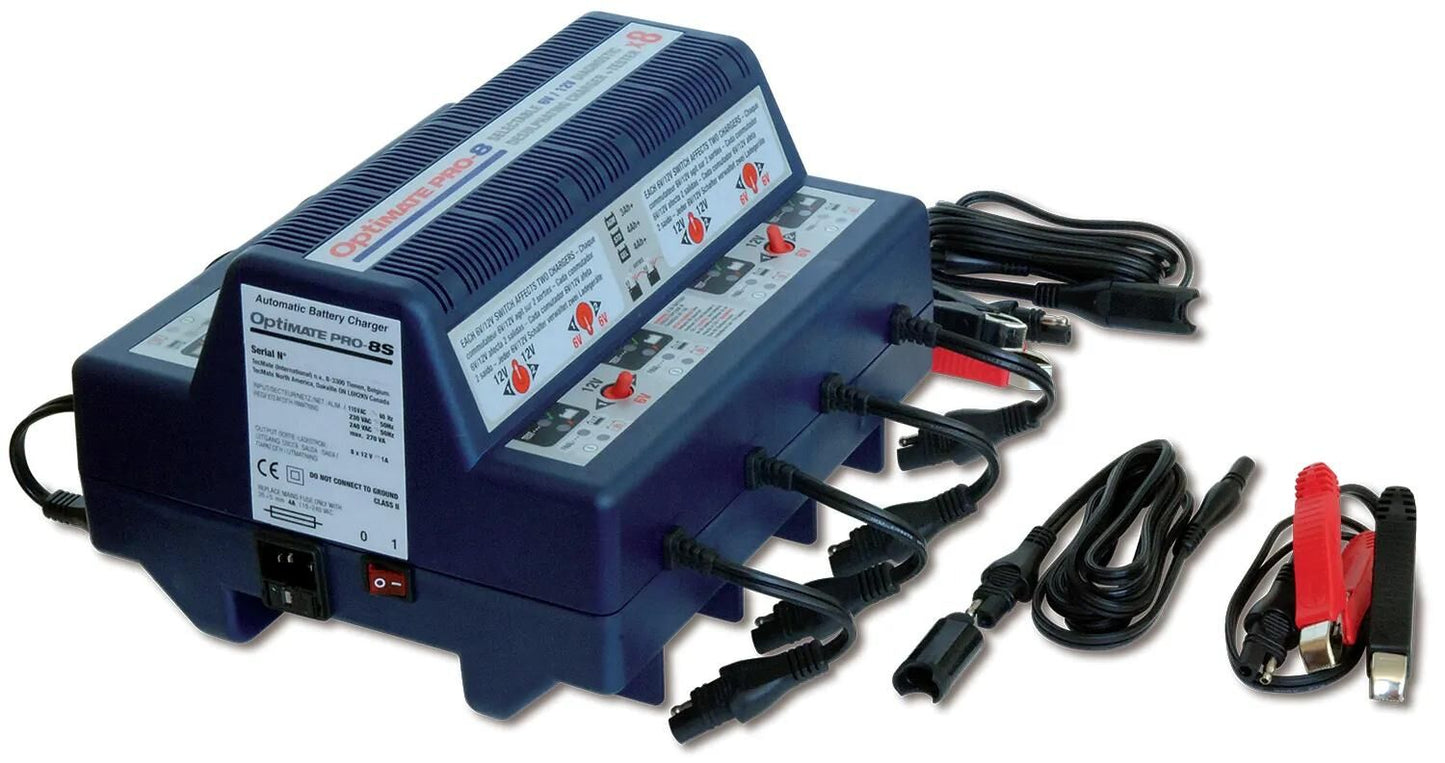 Caricatore del caricabatteria Tecmate Optati Pro-8 Optate Pro-8 Caricatore