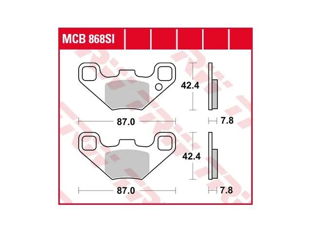 Trw Brake Pad MCB 868 SI Sinterited Metal
