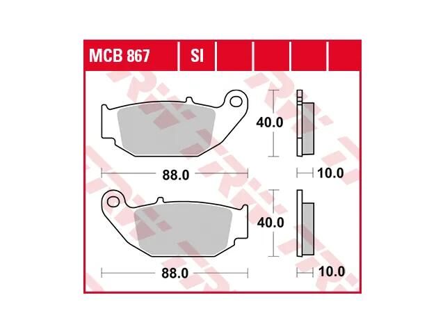 TRW Brake Pad MCB 867 Organic Standard