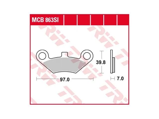Trw Brake Pad MCB 863 SI Sinterited Metal