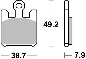 Trw Brake Pad MCB 742 SCR Sinter Carbon Racing