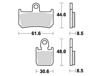 Trw remblokken mcb 795 brake pads sinter mcb 795 scr