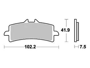 Trw Brake Pad MCB 792 SCR Sinter Carbon Racing