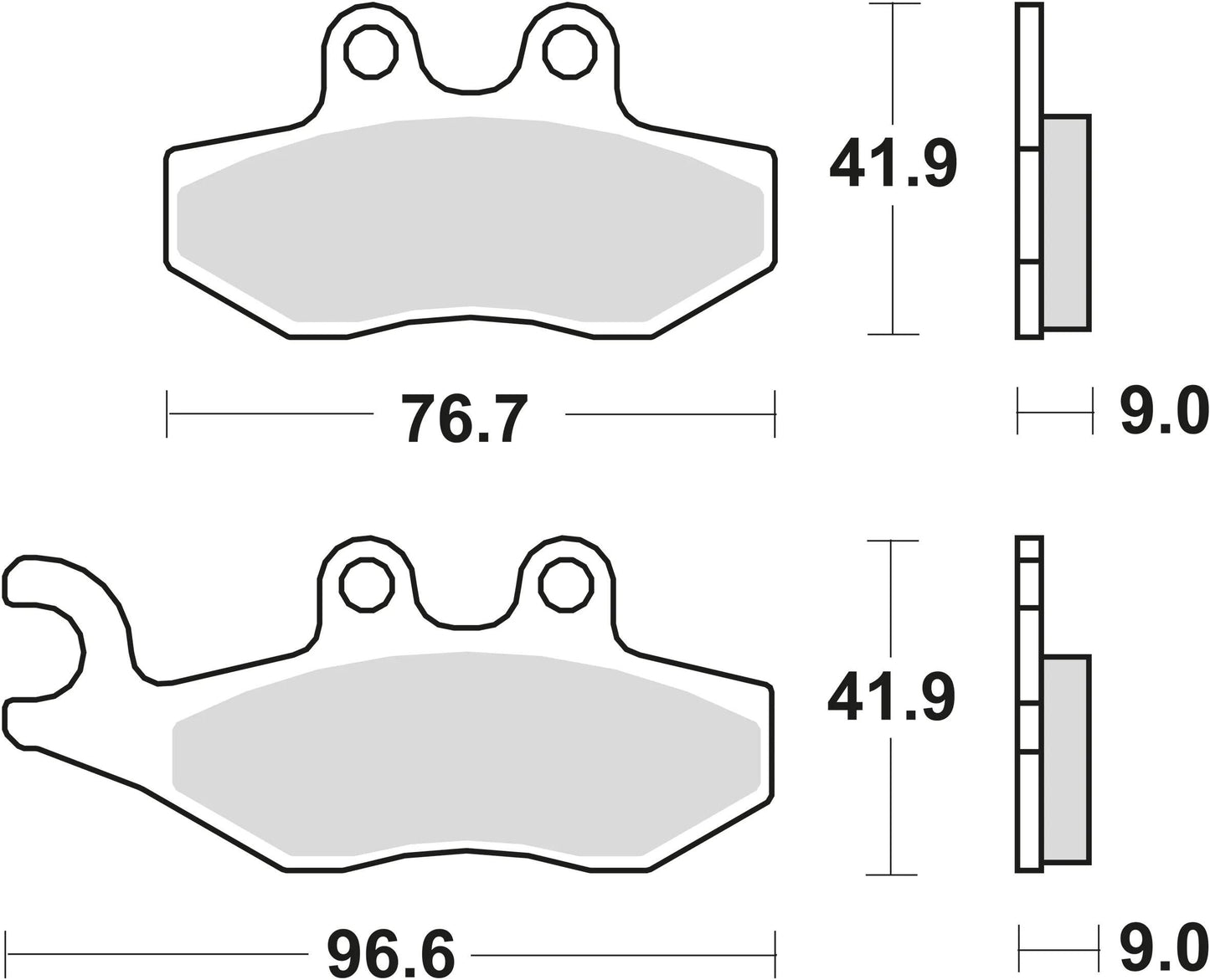 Trw Brake Pad MCB 744 SRM Sinterato Metal