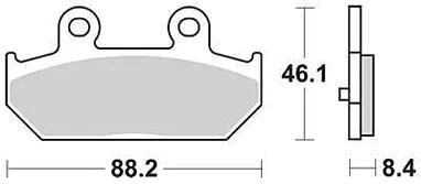 Trw Brake Pad MCB 751 SRM Sinterato Metal