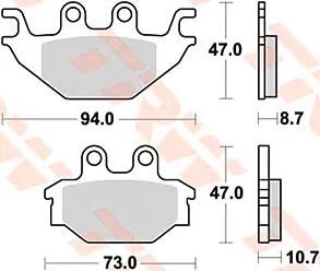 TRW Brake Pad MCB 760 Organic Standard