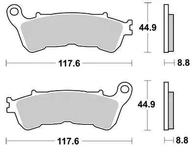 Trw Brake Pad MCB 776 SRM Sinterato Metal