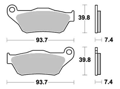Trw Brake Pad MCB 786 SRM Sinterato Metal