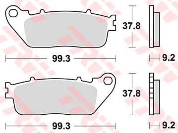 Trw Brake Pad MCB 817 Sinterited Metal