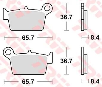 TRW Brake Pad MCB 820 Organic Standard