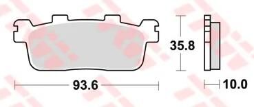TRW Brake Pad MCB 821 Organic Standard