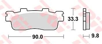 TRW Brake Pad MCB 830 Organic Standard