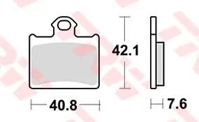 Trw Brake Pad MCB 831 SI Sinterited Metal