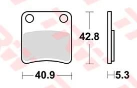TRW Brake Pad MCB 832 Organic Standard