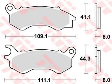 TRW Brake Pad MCB 833 Organic Standard