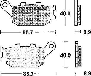 Trw Brake Pad MCB 634 Sinterited Metal