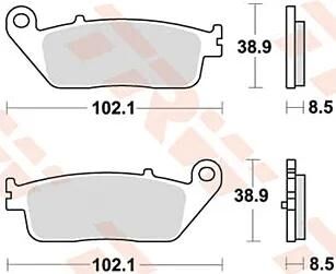 Trw Brake Pad MCB 845 SRM Sinterato Metal