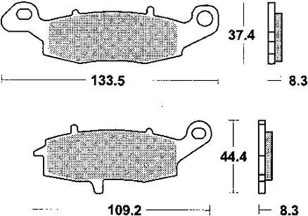 Trw Frake Pad MCB 681 SV Sinterato Metal