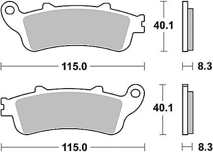 Trw Brake Pad MCB 705 Sinterited Metal