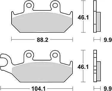 TRW Brake Pad MCB 627 Organic Standard