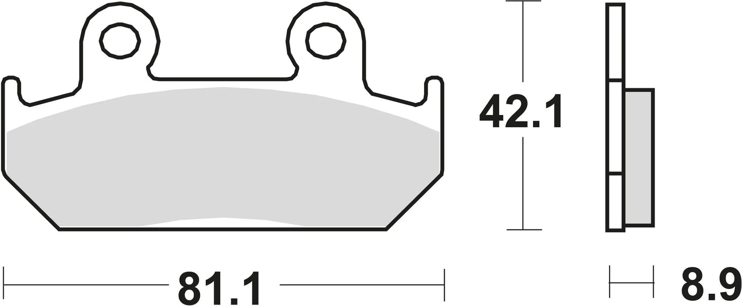 Trw Brake Pad MCB 562 SV Sinterato Metal