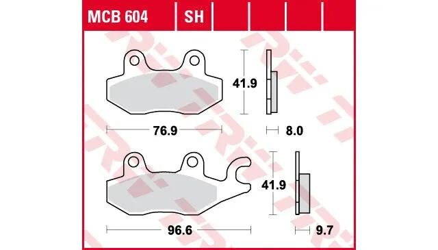 Trw Brake Pad MCB 604 Sinterited Metal