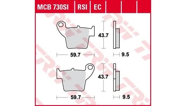 TRW Brake Pad MCB 730 EC organico