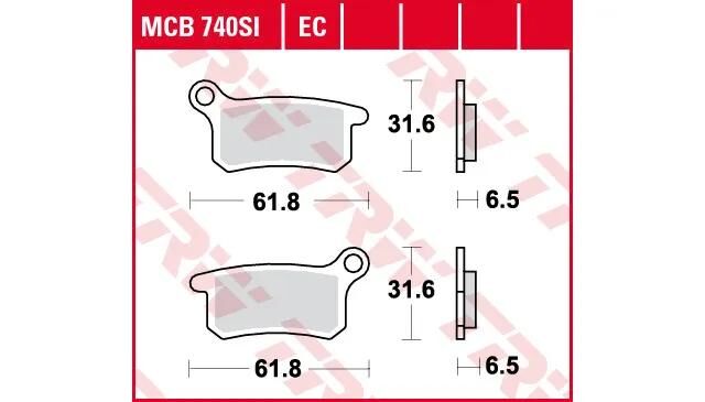 Trw Brake Pad MCB 740 EC organico