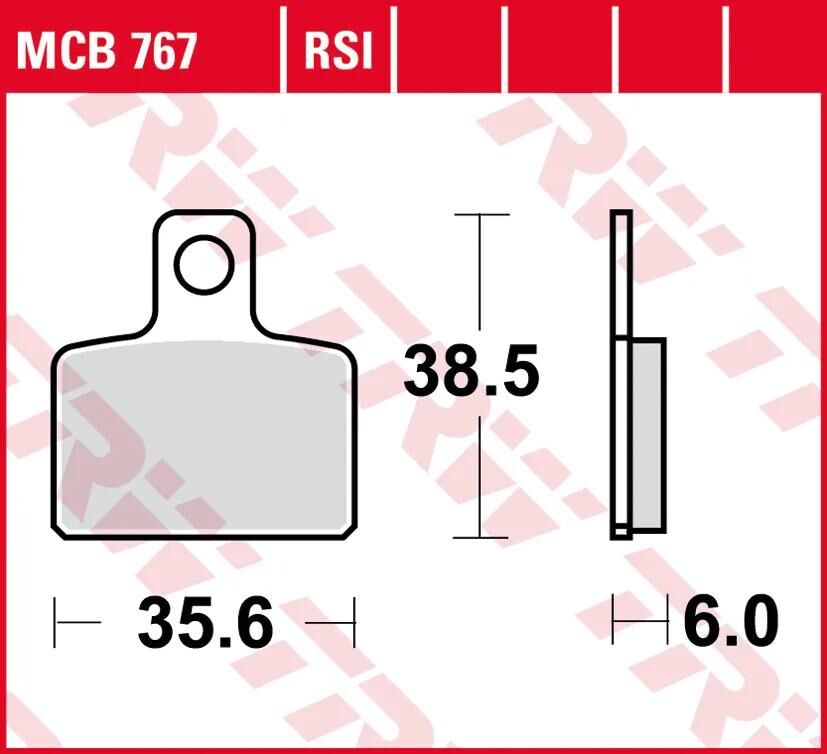 Trw remblokken mcb 767 brake pads sinter mcb 767 rsi