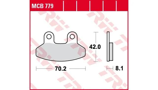 TRW Brake Pad MCB 779 Organic Standard
