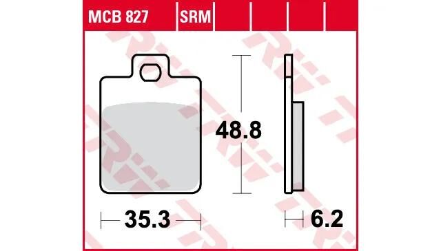TRW Brake Pad MCB 827 Organic Standard