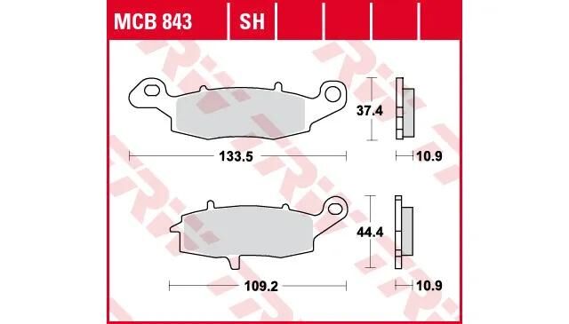 Trw Frake Pad MCB 843 Sinterited Metal