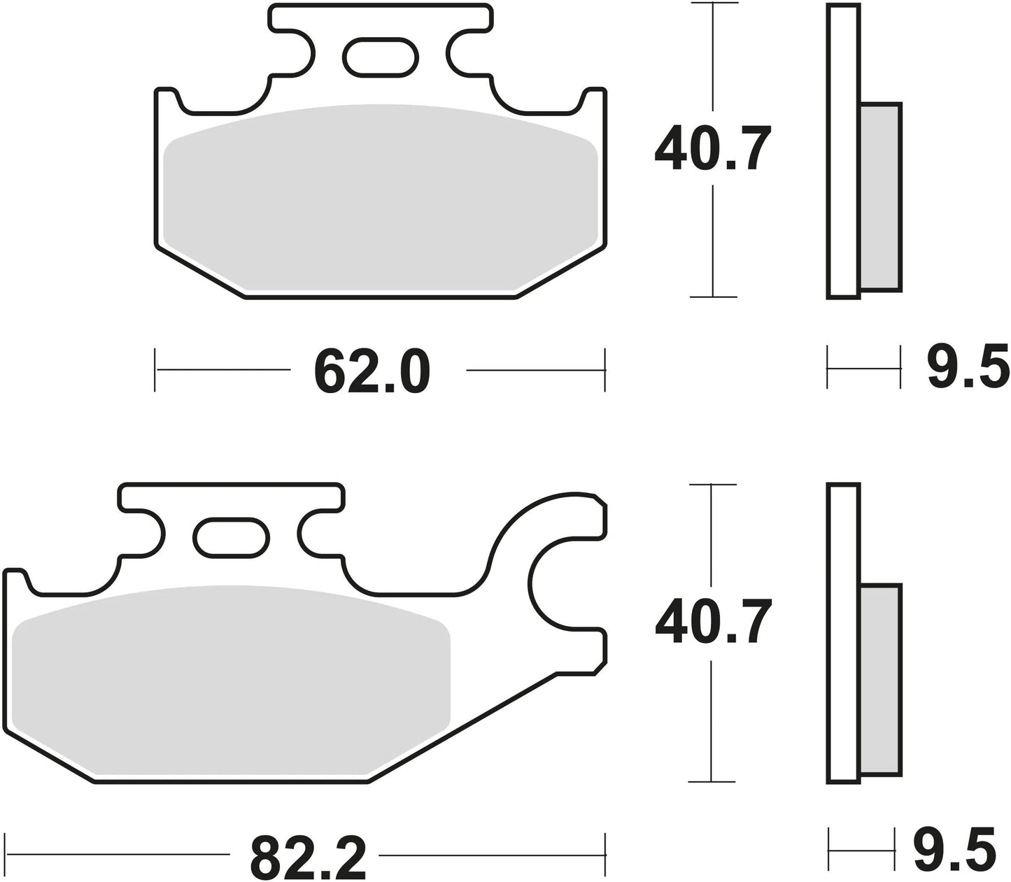 Trw Brake Pad MCB 724 SI Sinterited Metal