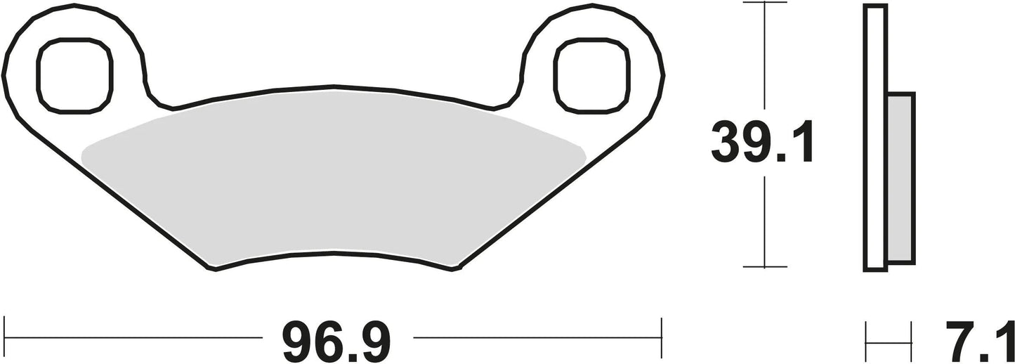 TRW Brake Pad MCB 619 Organic Standard
