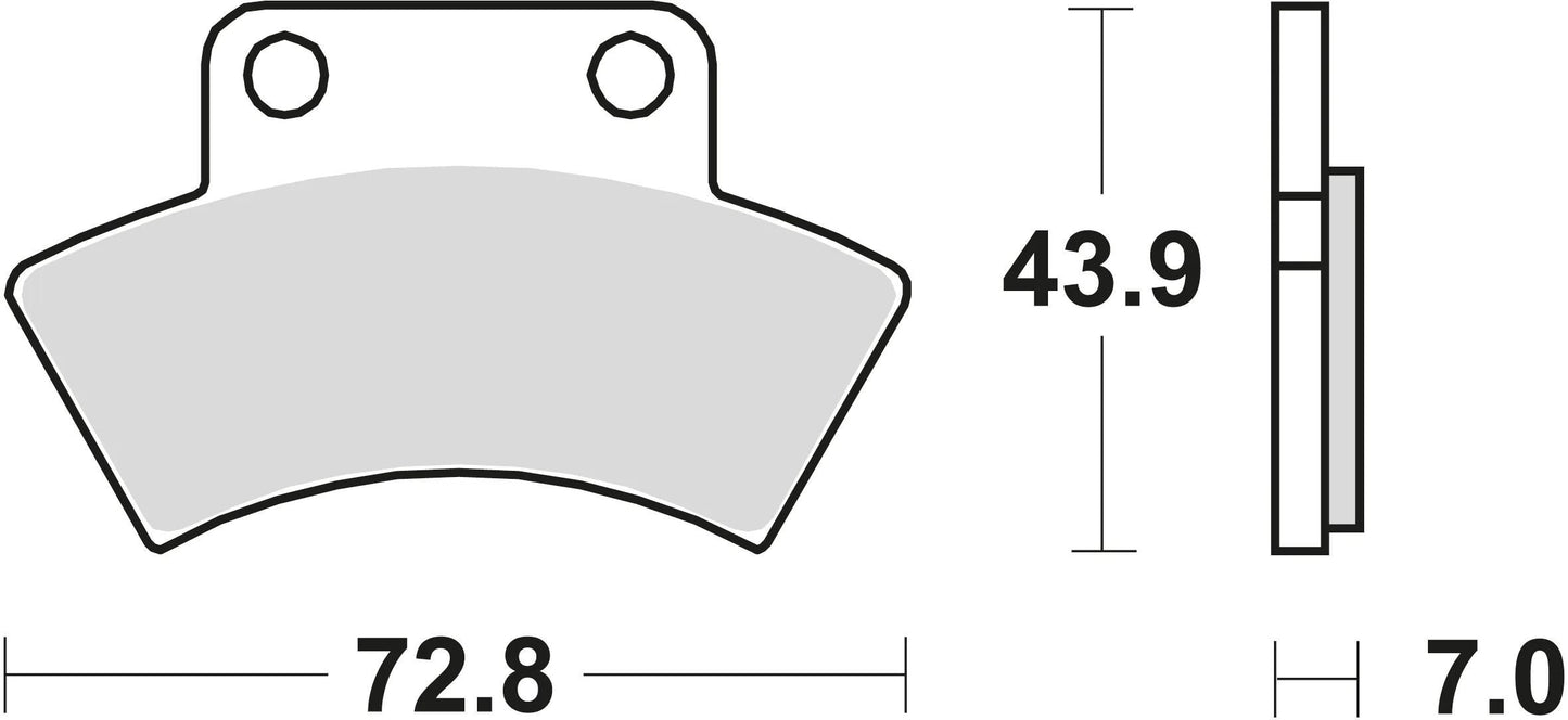 Trw Brake Pad MCB 668 SI Sinterited Metal