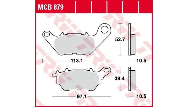TRW Brake Pad MCB 879 Organic Standard