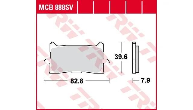 Trw Brake Pad MCB 888 SV Sinterato Metal