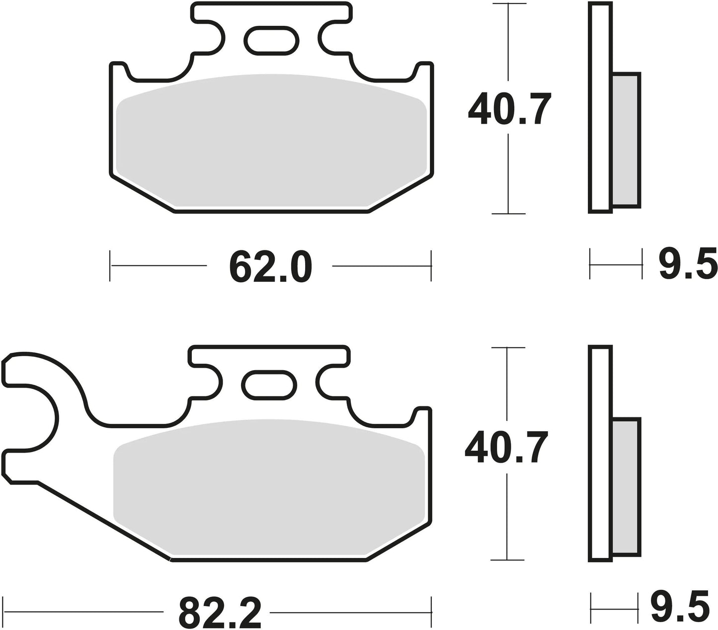 Trw Brake Pad MCB 723 SI Sinterited Metal