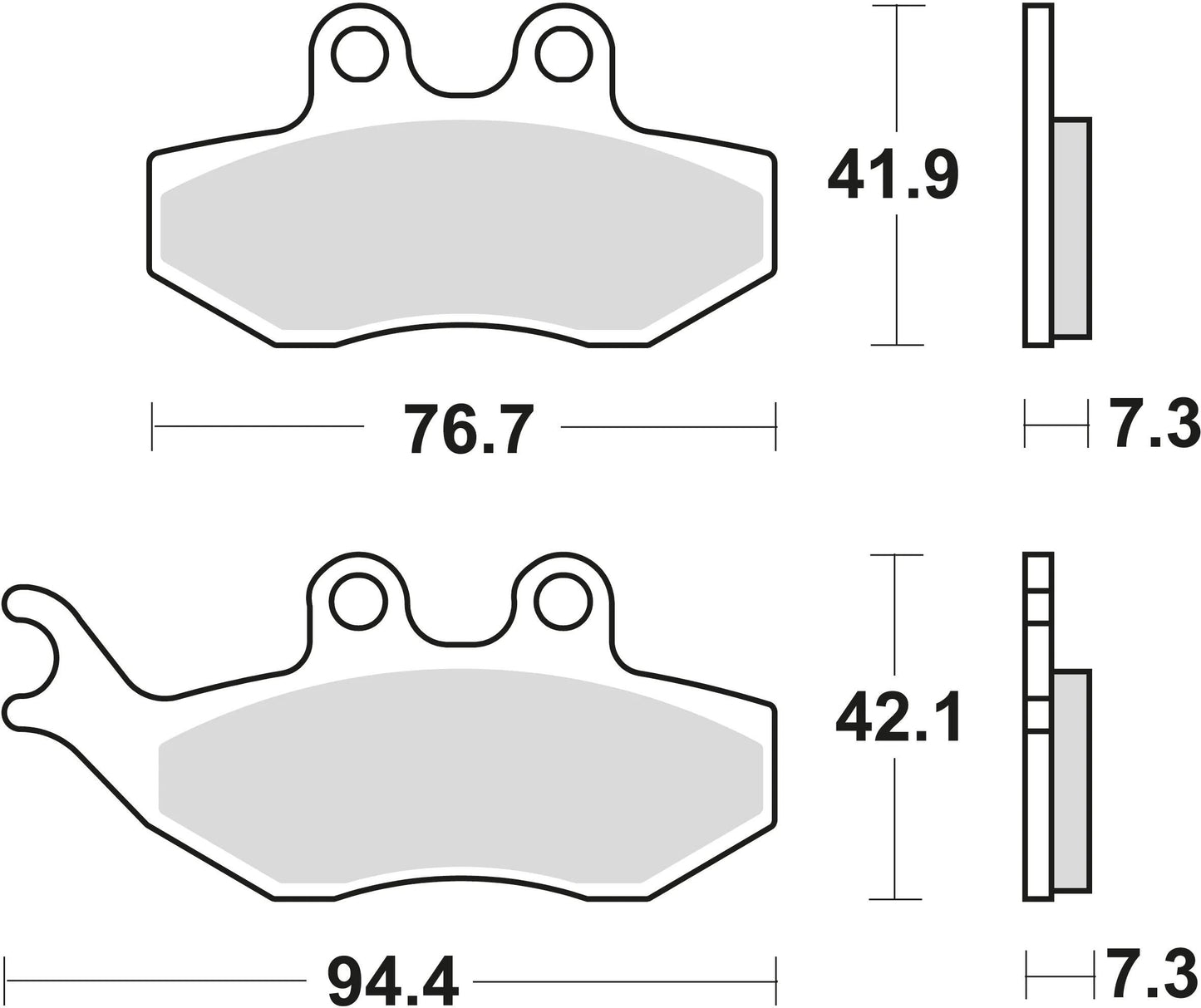 TRW Brake Pad MCB 734 Organic Standard