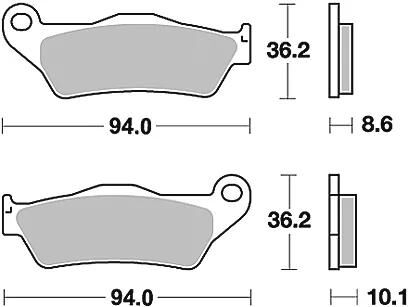 TRW Brake Tads MCB 707 Metal con