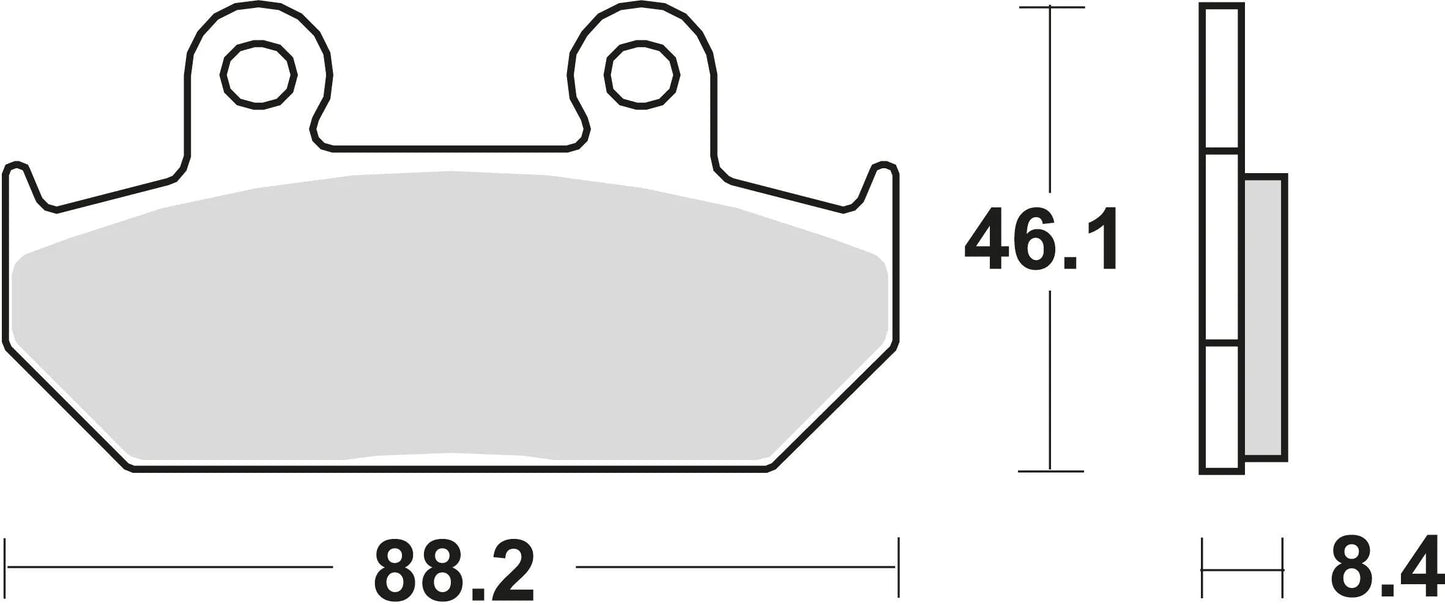 TRW Brake Pad MCB 571 Organic Standard